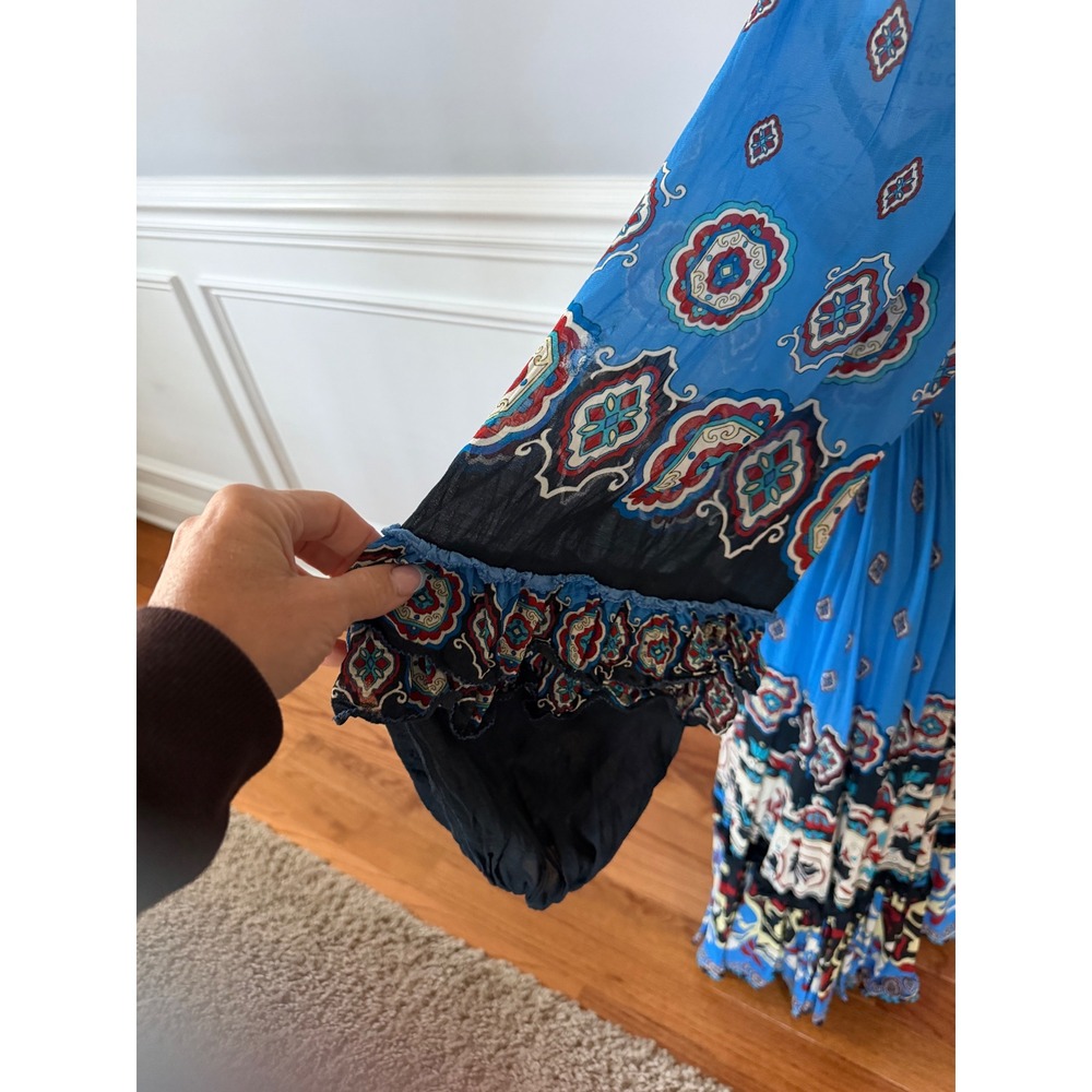 Farm Rio Anika Tiles Blue Maxi Dress - Picture 9 of 16